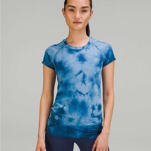 Lululemon Short Sleeve Swiftly Tech Blue Tie-dye